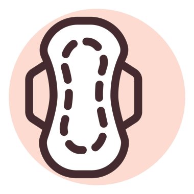 Kanatlı ped, illüstrasyon, beyaz arkaplan üzerinde vektör.