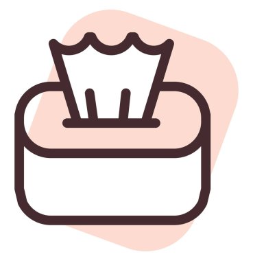 Beyaz arkaplanda doku kutusu, illüstrasyon, vektör.