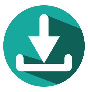 Dosya indirme, illüstrasyon, beyaz arkaplan üzerindeki vektör.