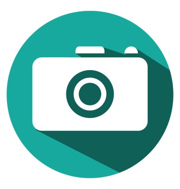 Fotoğraf makinesi, illüstrasyon, beyaz arkaplandaki vektör.