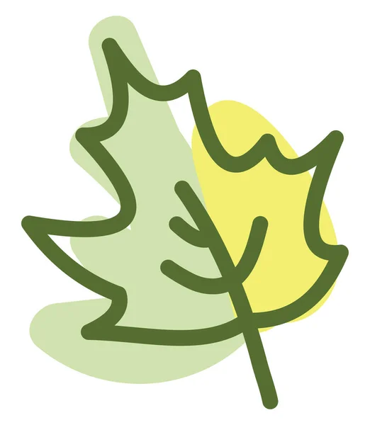 Frunză Copac Ilustrație Vector Fundal Alb — Vector de stoc