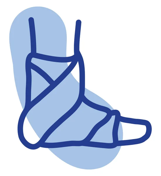 痛い足 イラスト 白い背景のベクトル — ストックベクタ