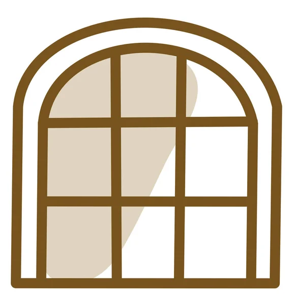 Средневековое Окно Иллюстрация Вектор Белом Фоне — стоковый вектор