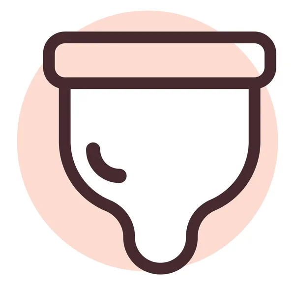 Copa Menstruación Ilustración Vector Sobre Fondo Blanco — Vector de stock