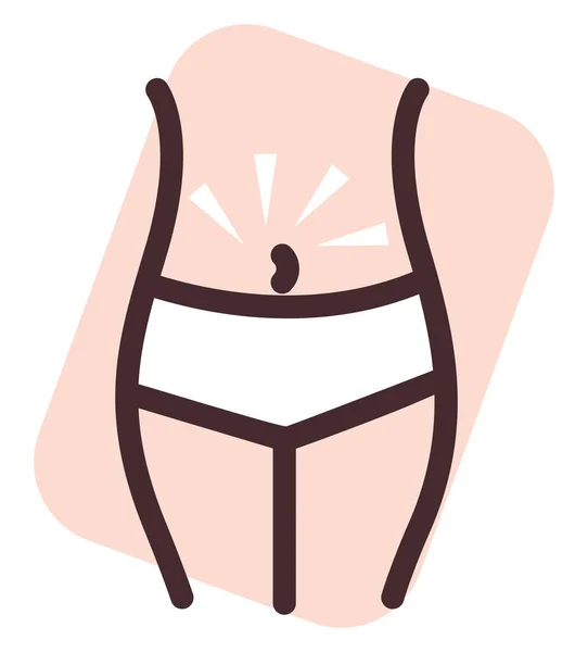 腹部疼痛 白色背景上的矢量 — 图库矢量图片