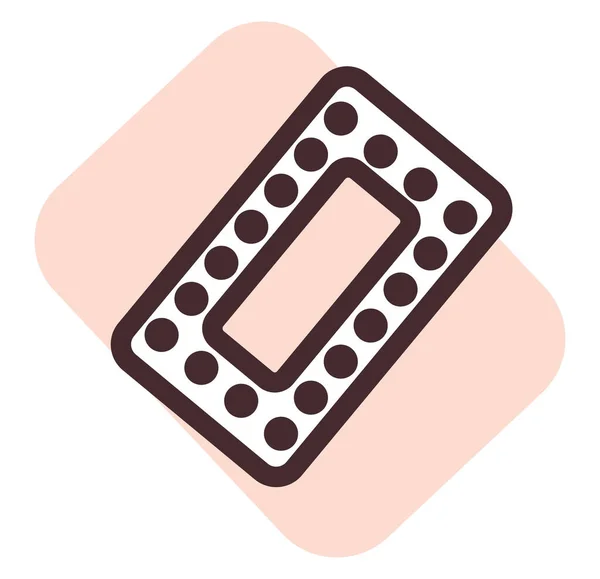 Pillole Contraccettive Illustrazione Vettore Sfondo Bianco — Vettoriale Stock