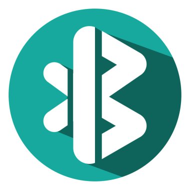 Mobil bluetooth, illüstrasyon, beyaz arkaplan üzerindeki vektör.