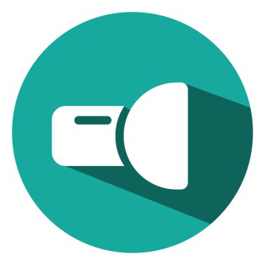 Mobil el feneri, illüstrasyon, beyaz arkaplan üzerindeki vektör.