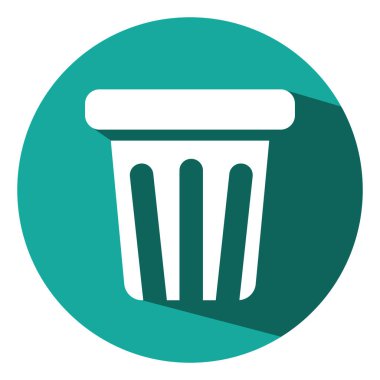 Mobil çöp kutusu, illüstrasyon, beyaz arkaplan üzerindeki vektör.