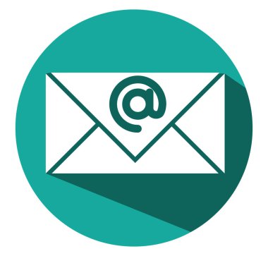 Mobil e- posta, illüstrasyon, beyaz arkaplan üzerindeki vektör.