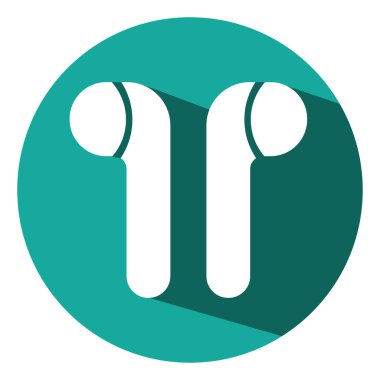 Cep telefonu kulaklığı, illüstrasyon, beyaz arkaplan üzerindeki vektör.