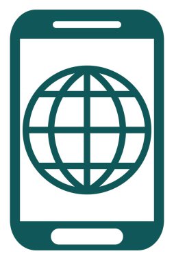 Akıllı telefon internet bağlantısı, illüstrasyon, beyaz arkaplan üzerindeki vektör.