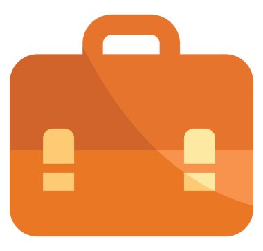 Ofis çantası, illüstrasyon, beyaz arkaplan üzerindeki vektör.