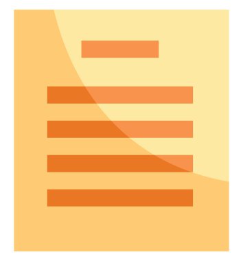 Ofis belgesi, illüstrasyon, beyaz arkaplan üzerindeki vektör.