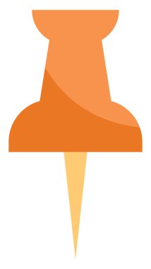 Ofis iğnesi, illüstrasyon, beyaz arkaplan üzerindeki vektör.