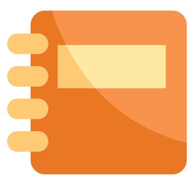 Ofis çizim defteri, illüstrasyon, beyaz arkaplan üzerindeki vektör.