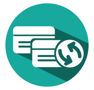 Kart para transferi, illüstrasyon, beyaz arkaplan üzerindeki vektör.