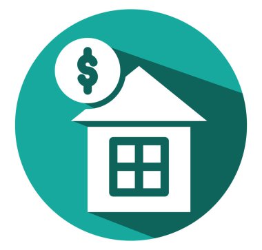 İpotek ödemesi, illüstrasyon, beyaz arkaplan üzerindeki vektör.