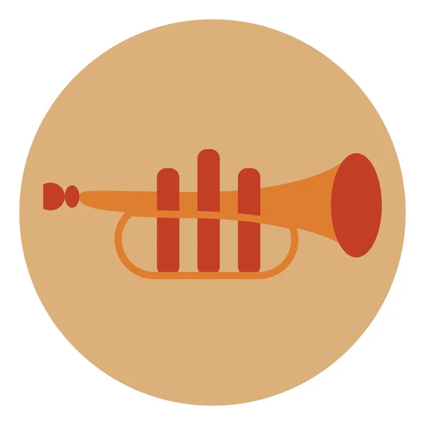 Trumpet Instrument Illustration Vector White Background — Stock Vector