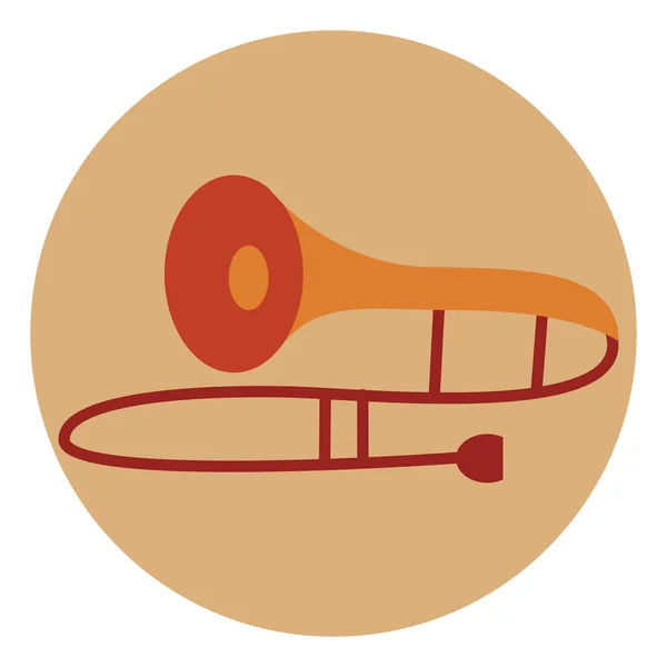 Тромбон Инструмент Иллюстрация Вектор Белом Фоне — стоковый вектор