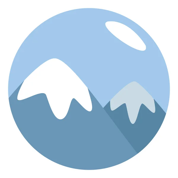 Schneebedeckte Berge Illustration Vektor Auf Weißem Hintergrund — Stockvektor