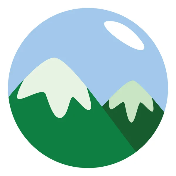 Πράσινα Βουνά Εικονογράφηση Διάνυσμα Λευκό Φόντο — Διανυσματικό Αρχείο