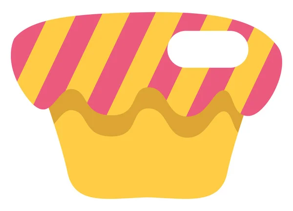 Gelbe Party Torte Illustration Vektor Auf Weißem Hintergrund — Stockvektor