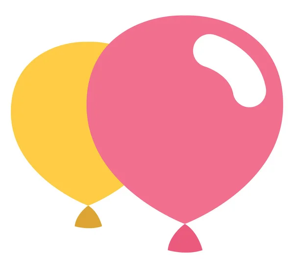 Ballons Fête Illustration Vecteur Sur Fond Blanc — Image vectorielle
