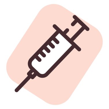 Beyaz arkaplanda evcil hayvan şırıngası, illüstrasyon, vektör.