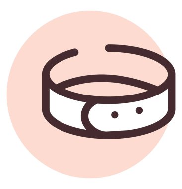 Evcil hayvan tasması, illüstrasyon, beyaz arkaplandaki vektör.