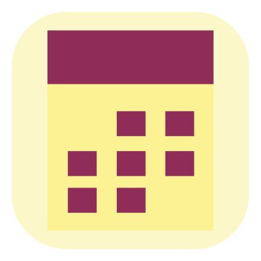 Takvim uygulaması, illüstrasyon, beyaz arkaplan üzerindeki vektör.