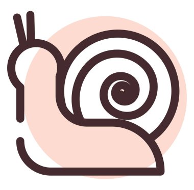 Beyaz arka planda hayvan sümüklüböceği, illüstrasyon, vektör.