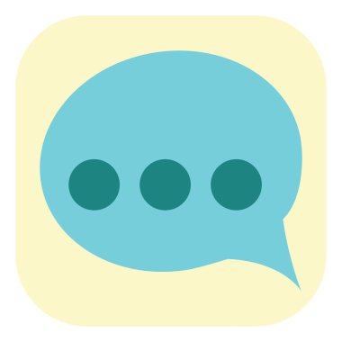 İleti uygulaması, illüstrasyon, beyaz arkaplan üzerindeki vektör.