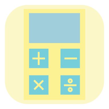 Hesap makinesi uygulaması, illüstrasyon, beyaz arkaplan üzerindeki vektör.