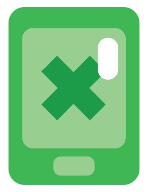 Cevapsız arama, illüstrasyon, beyaz arkaplan üzerindeki vektör.