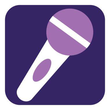 Podcast stüdyo mikrofonu, illüstrasyon, beyaz arkaplan üzerindeki vektör.