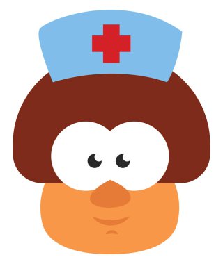 Hemşire mantarı, illüstrasyon, beyaz arka plandaki vektör..