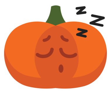 Yorgun balkabağı, illüstrasyon, beyaz arkaplan üzerinde vektör.