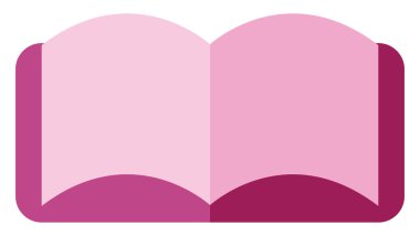 Beyaz arkaplan üzerindeki defter, illüstrasyon ve vektörü aç.