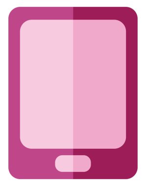 Pembe okul telefonu, illüstrasyon, beyaz arka plandaki vektör..