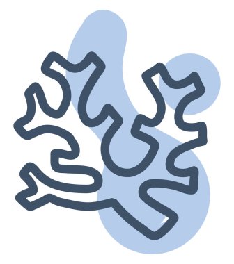 Deniz mercanı, illüstrasyon, beyaz arkaplandaki vektör.