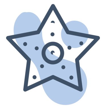 Deniz yıldızı, illüstrasyon, beyaz arkaplandaki vektör.