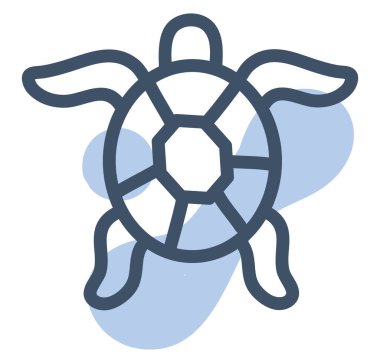 Deniz kaplumbağası, illüstrasyon, beyaz arkaplandaki vektör.