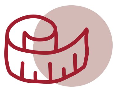 Dikiş sayacı, illüstrasyon, beyaz arkaplan üzerindeki vektör.