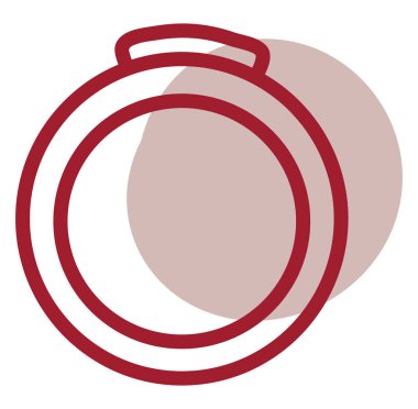 Dikiş halkası, illüstrasyon, beyaz arkaplan üzerindeki vektör.