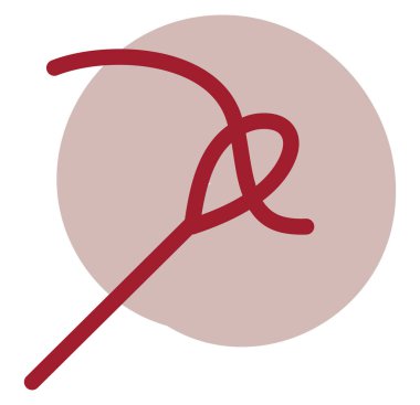 Dikiş iğnesi, illüstrasyon, beyaz arkaplandaki vektör.