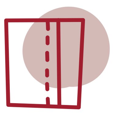 Beyaz arkaplanda elle dikilme, illüstrasyon, vektör.