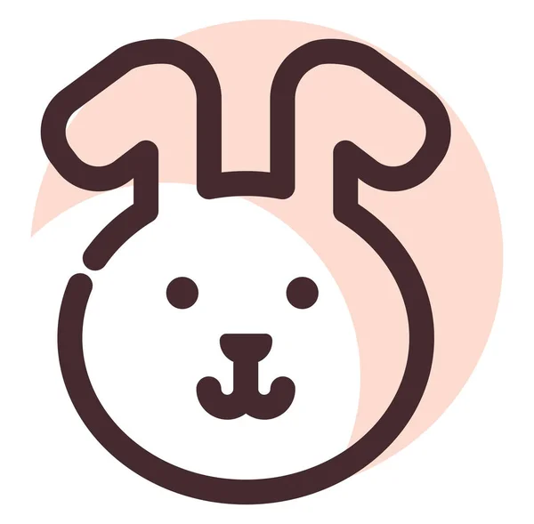 Pet Rabbit Illustration Vector White Background — Stock Vector