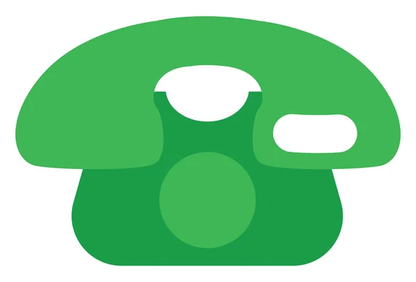 Старий Зелений Телефон Ілюстрація Вектор Білому Тлі — стоковий вектор