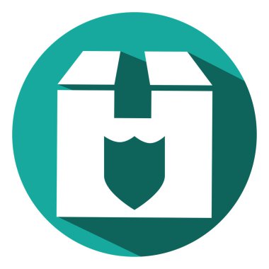 Nakliye paketi güvenliği, illüstrasyon, beyaz arkaplan üzerindeki vektör.